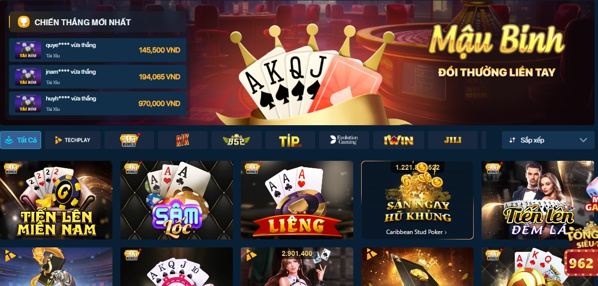 game bài đa dạng tại Luck88